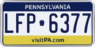 PA license plate LFP6377