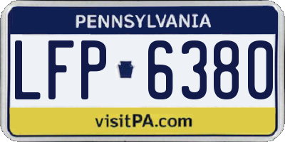 PA license plate LFP6380