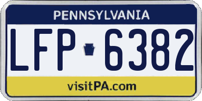 PA license plate LFP6382