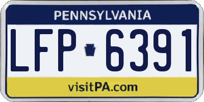 PA license plate LFP6391