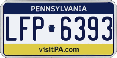 PA license plate LFP6393