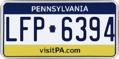 PA license plate LFP6394