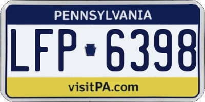 PA license plate LFP6398