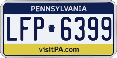 PA license plate LFP6399