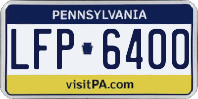PA license plate LFP6400