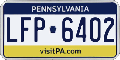 PA license plate LFP6402