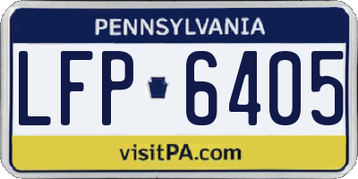 PA license plate LFP6405