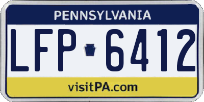 PA license plate LFP6412