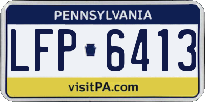 PA license plate LFP6413