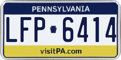 PA license plate LFP6414