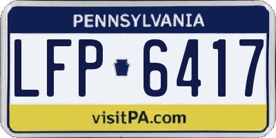 PA license plate LFP6417