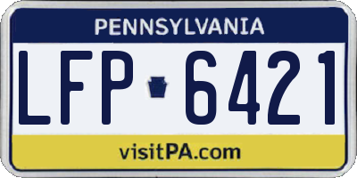 PA license plate LFP6421