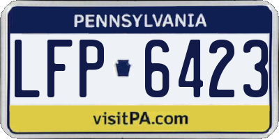 PA license plate LFP6423