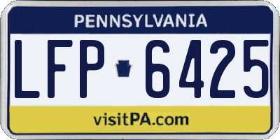 PA license plate LFP6425