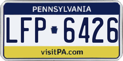 PA license plate LFP6426