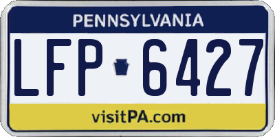 PA license plate LFP6427