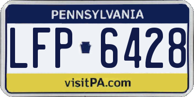 PA license plate LFP6428