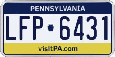 PA license plate LFP6431