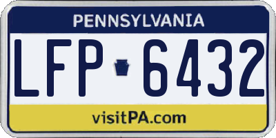 PA license plate LFP6432