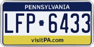 PA license plate LFP6433