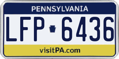 PA license plate LFP6436