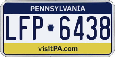 PA license plate LFP6438
