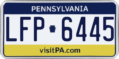 PA license plate LFP6445
