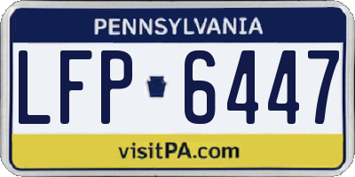 PA license plate LFP6447
