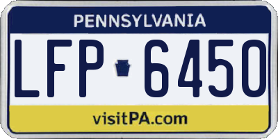 PA license plate LFP6450