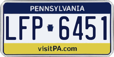 PA license plate LFP6451