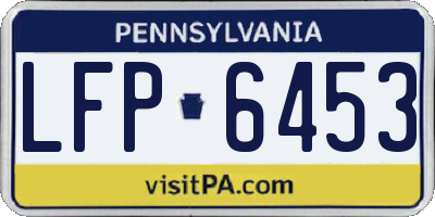 PA license plate LFP6453