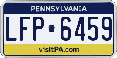 PA license plate LFP6459