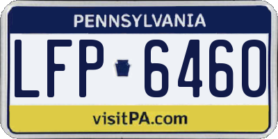 PA license plate LFP6460