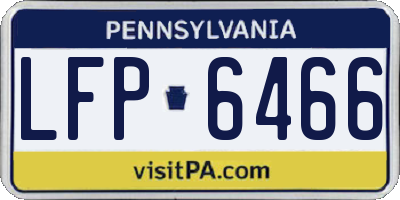 PA license plate LFP6466
