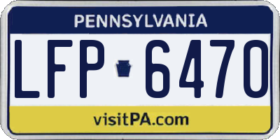 PA license plate LFP6470