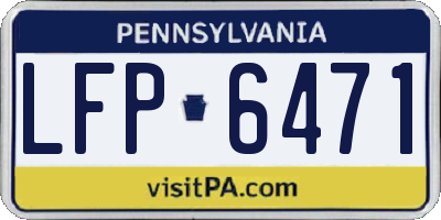 PA license plate LFP6471