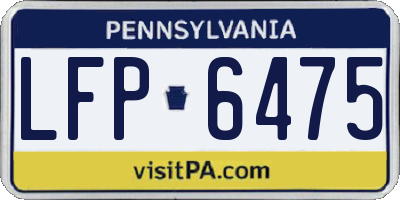 PA license plate LFP6475