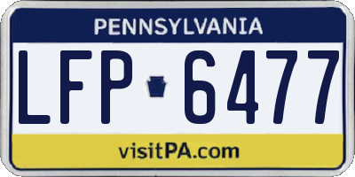 PA license plate LFP6477