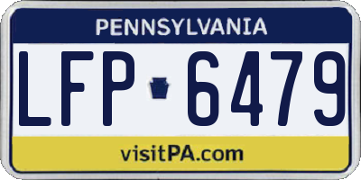 PA license plate LFP6479