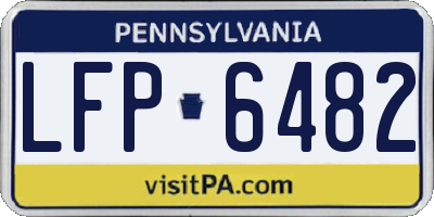 PA license plate LFP6482