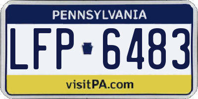PA license plate LFP6483