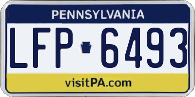 PA license plate LFP6493