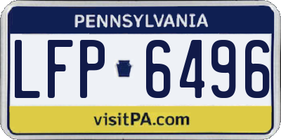 PA license plate LFP6496