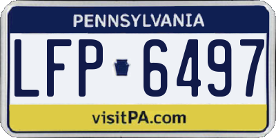 PA license plate LFP6497
