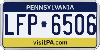 PA license plate LFP6506