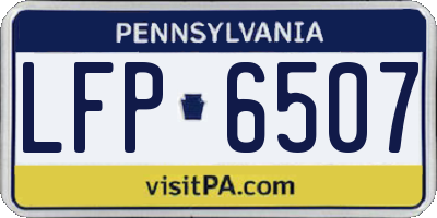 PA license plate LFP6507
