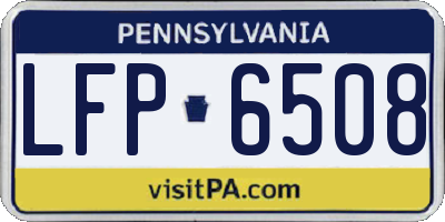 PA license plate LFP6508