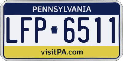 PA license plate LFP6511