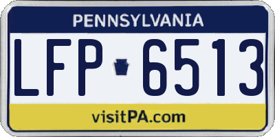 PA license plate LFP6513
