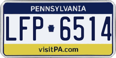 PA license plate LFP6514